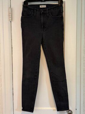 Madewell High Rise (10") Skinny Jean - Faded Black - size 28